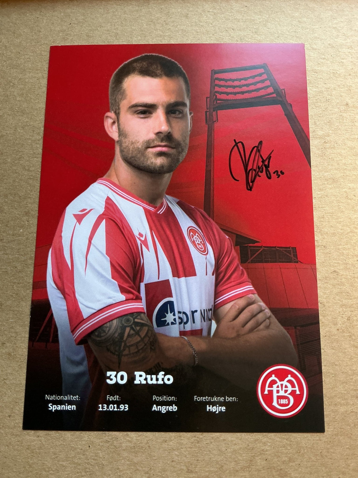 Rufo , Spain 🇪🇸 Aalborg BK 2021/22 hand signed - Autographs-World