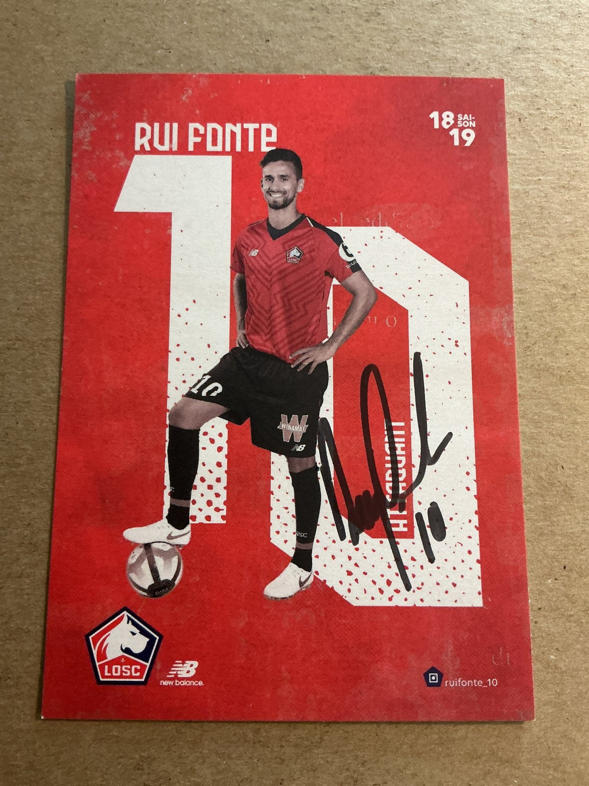 Rui Fonte, Portugal 🇵🇹 Lille OSC 2018/19 hand signed - Autographs-World
