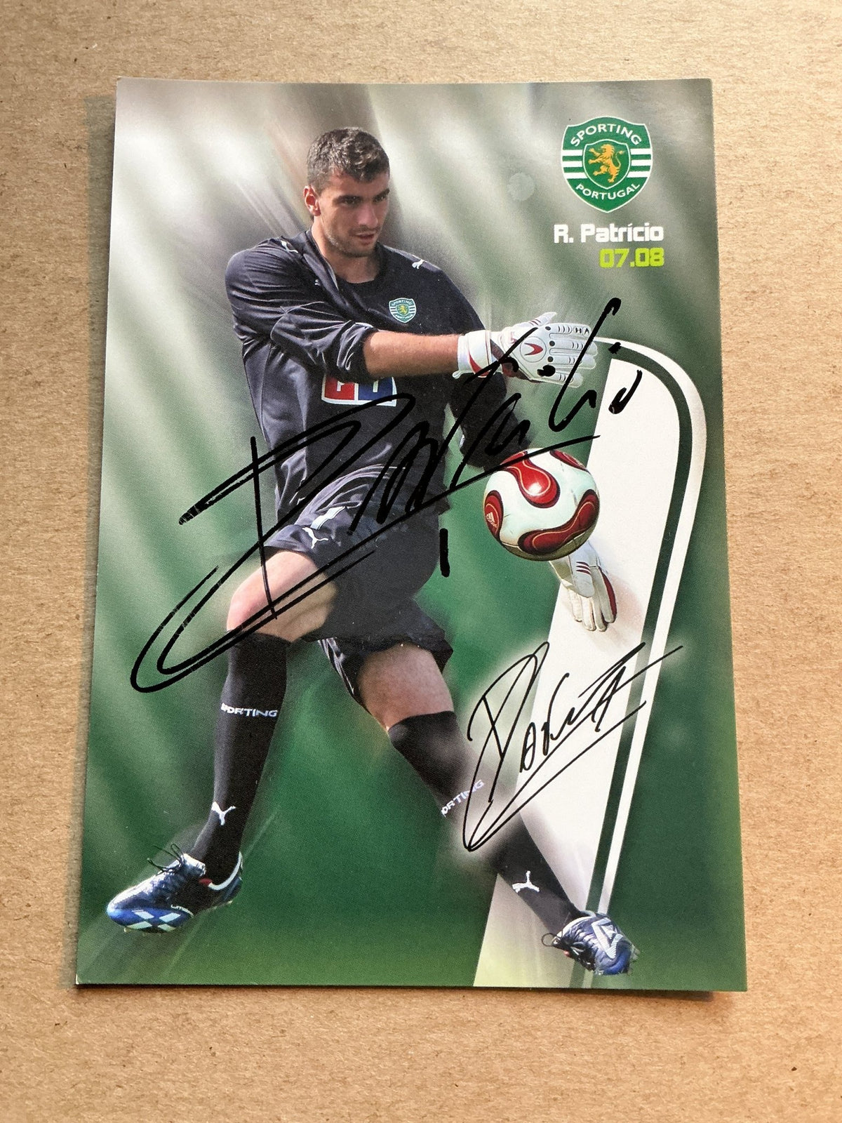 Rui Patrício, Portugal 🇵🇹 Sporting CP 2007/08 hand signed - Autographs-World
