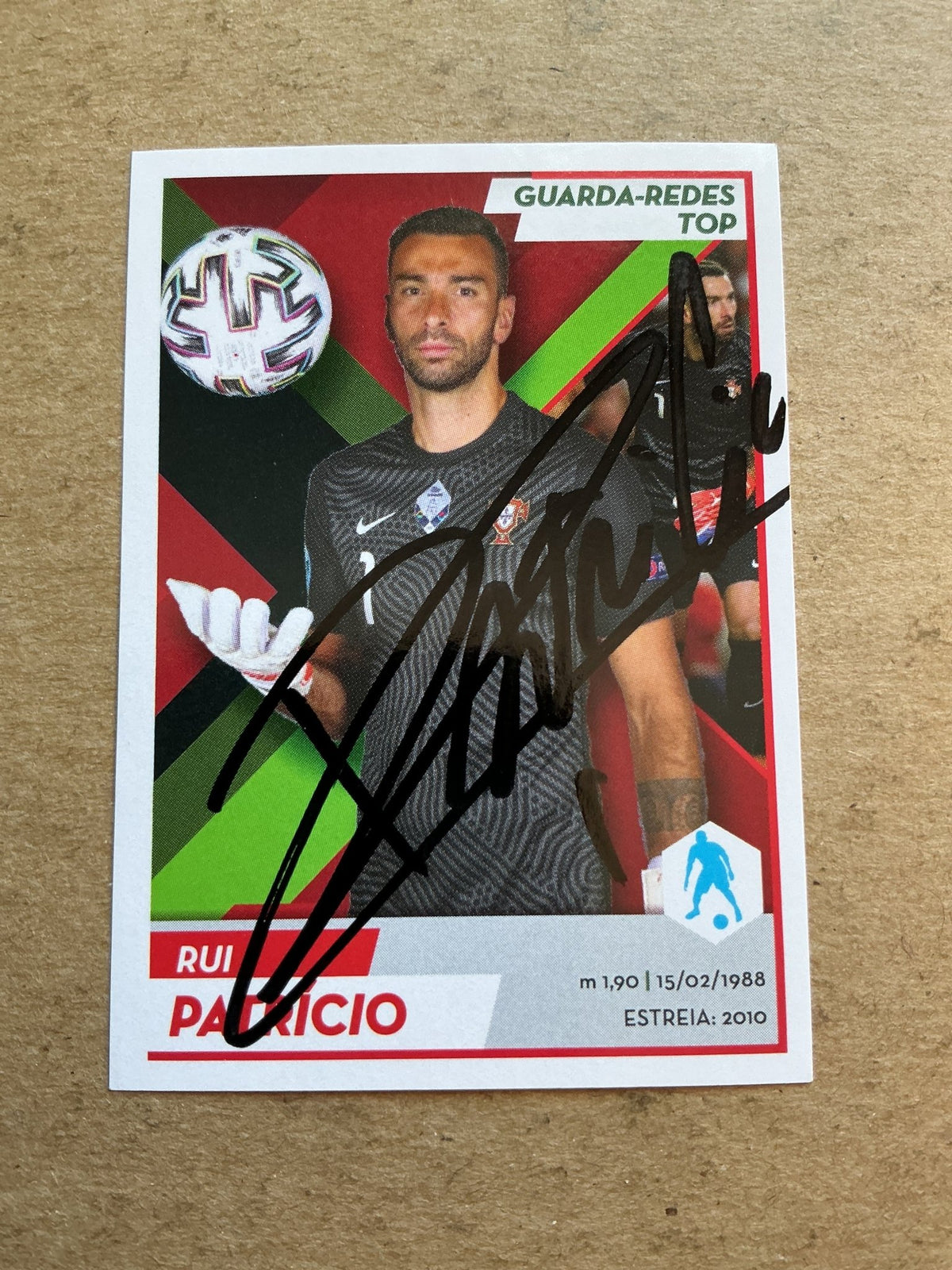 Rui Patricio, Portugal 🇵🇹 UEFA Euro 2020 Panini hand signed - Autographs-World