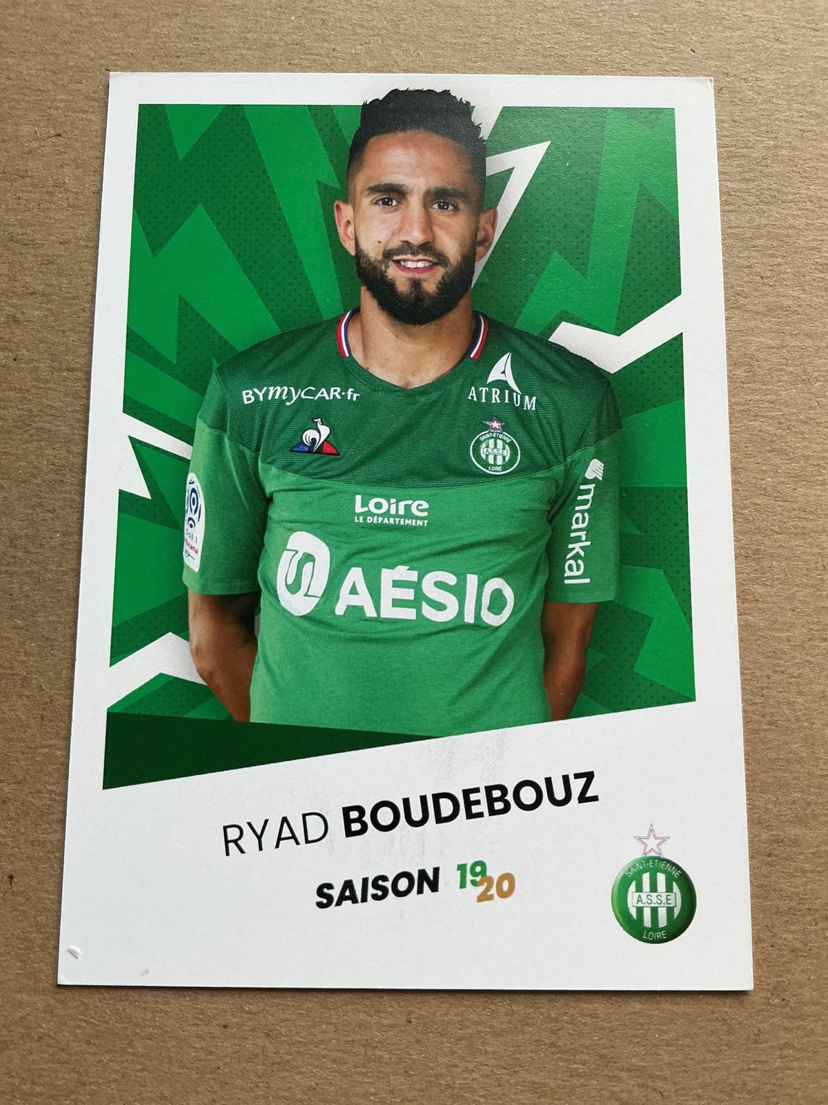 Ryad Boudebouz, Algeria 🇩🇿 AS Saint-Étienne 2019/20 hand signed - Autographs-World