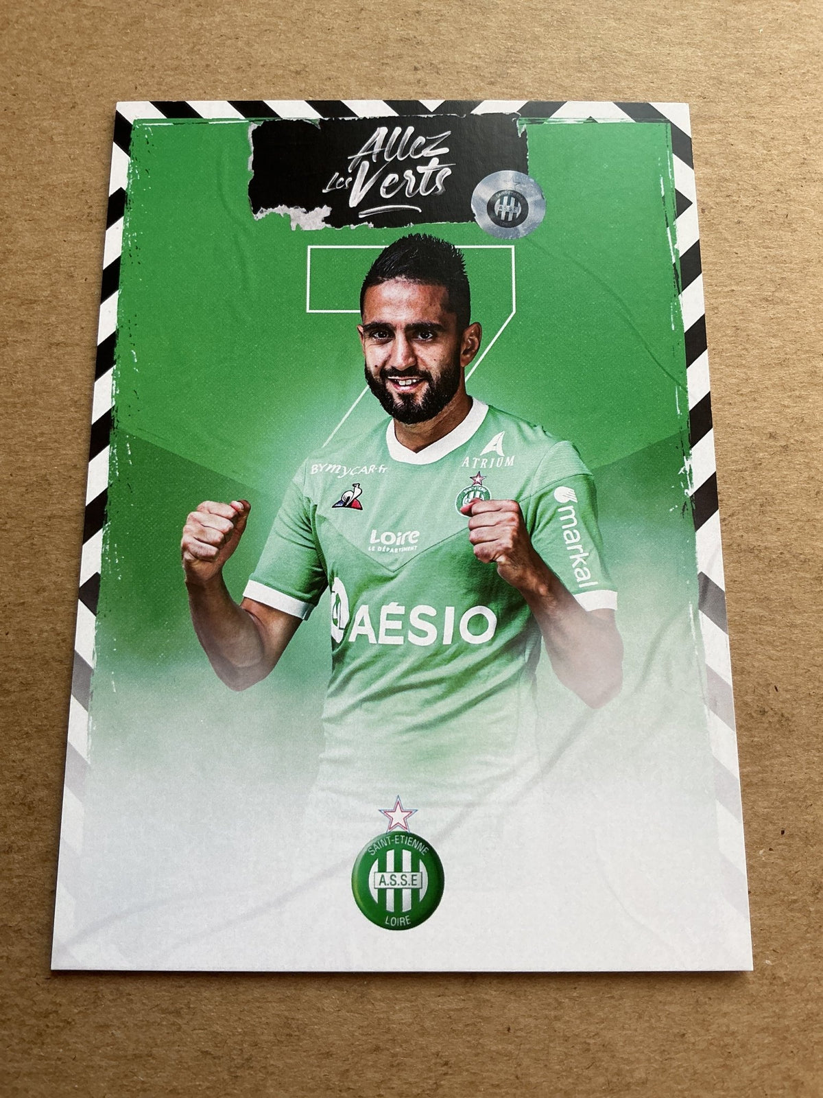 Ryad Boudebouz, Algeria 🇩🇿 AS Saint-Étienne 2020/21 hand signed - Autographs-World