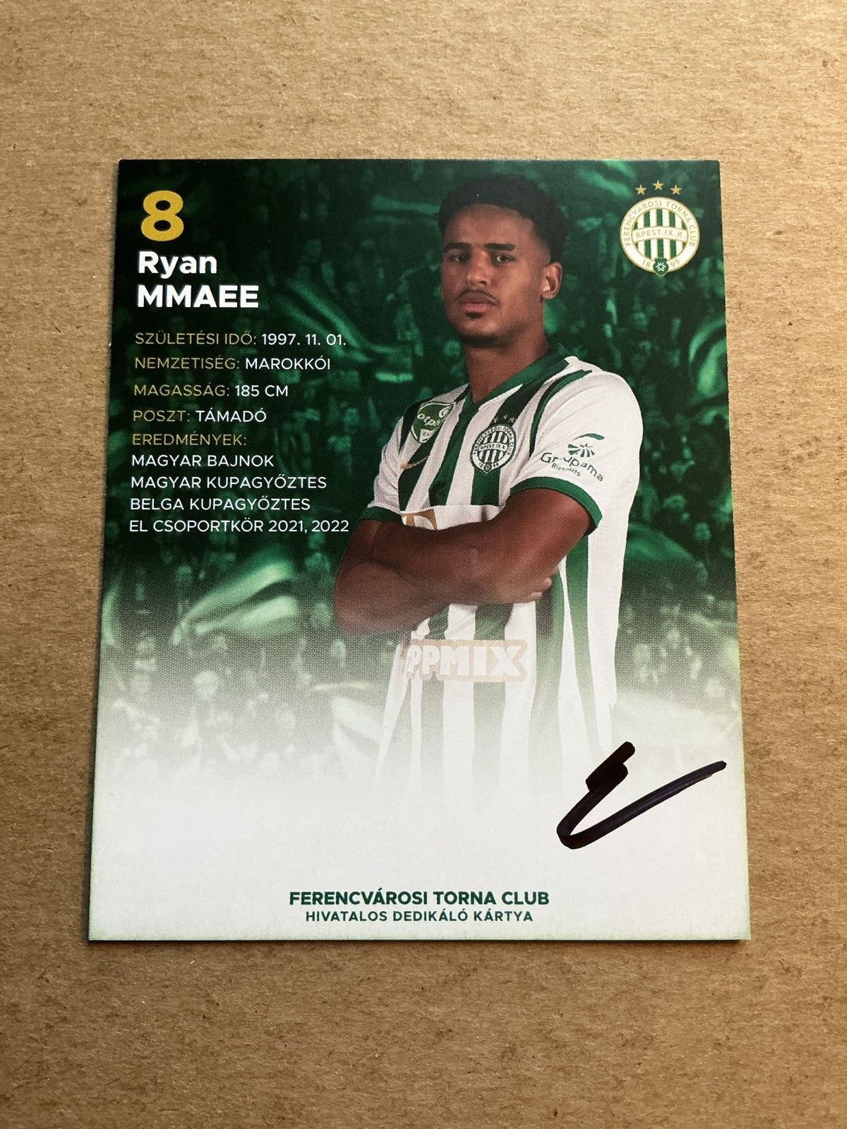 Ryan Mmaee, Morocco 🇲🇦 Ferencváros 2022/23 hand signed - Autographs-World