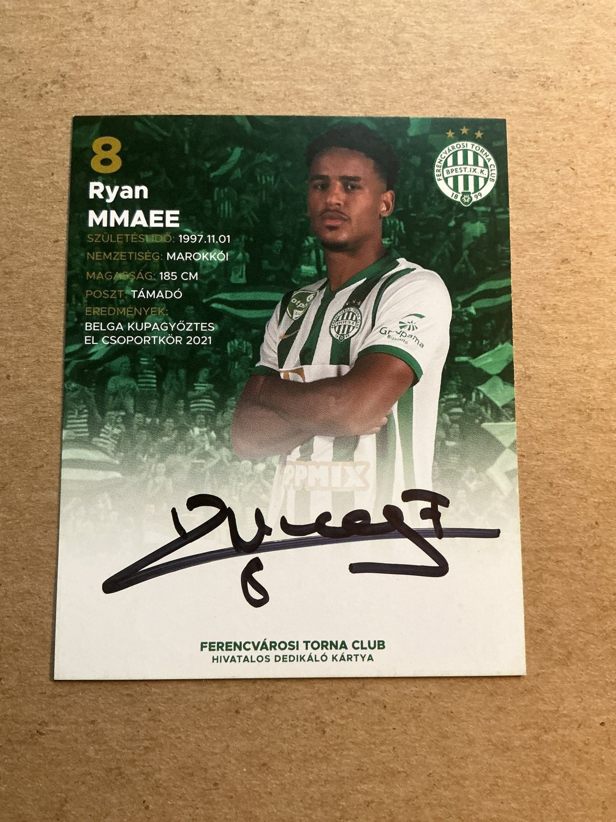 Ryan Mmaee, Morocco 🇲🇦 Ferencvaros TC 2021/22 hand signed - Autographs-World