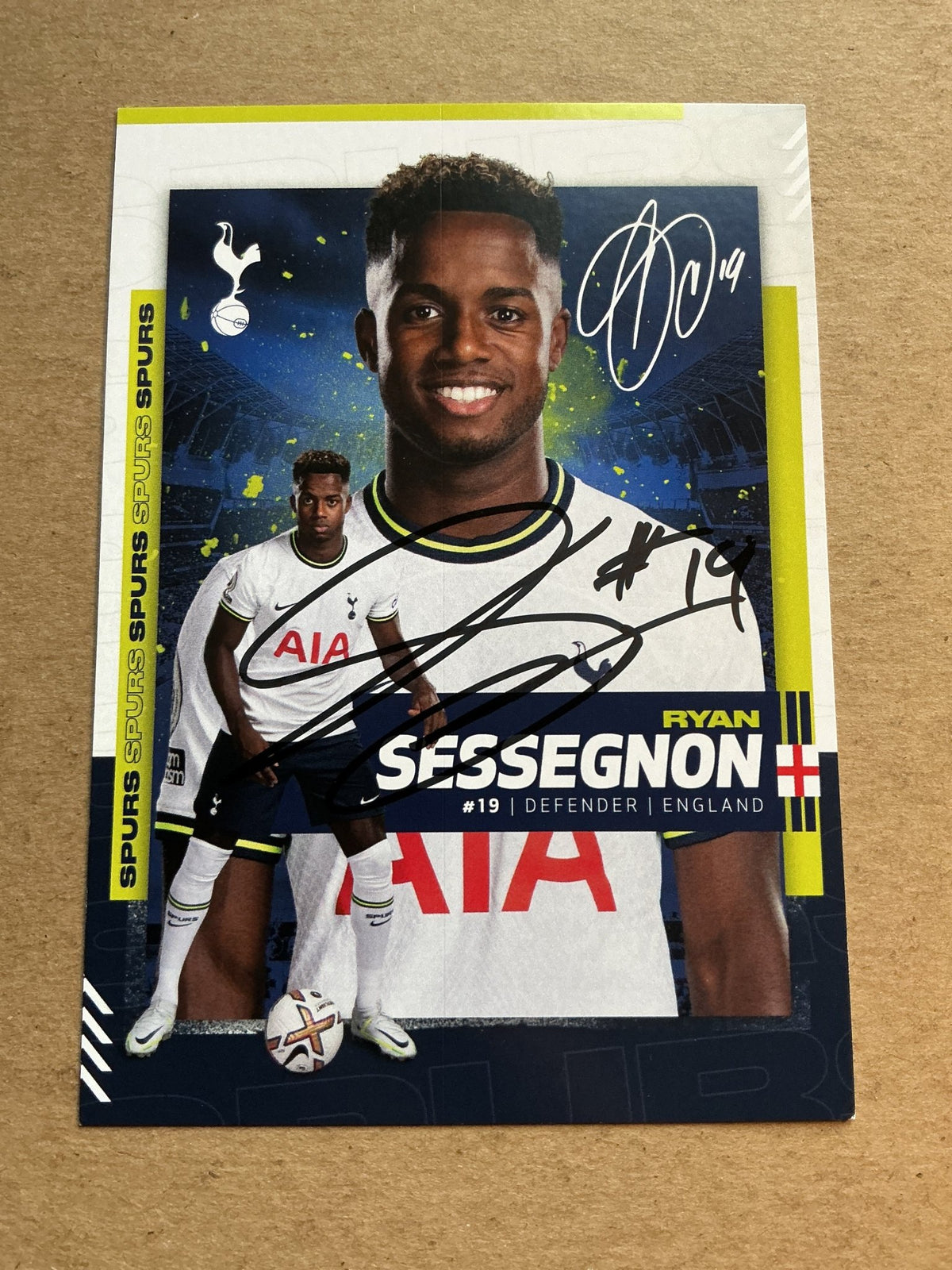 Ryan Sessegnon, England 🏴󠁧󠁢󠁥󠁮󠁧󠁿 Tottenham Hotspur 2022/23 hand signed - Autographs-World