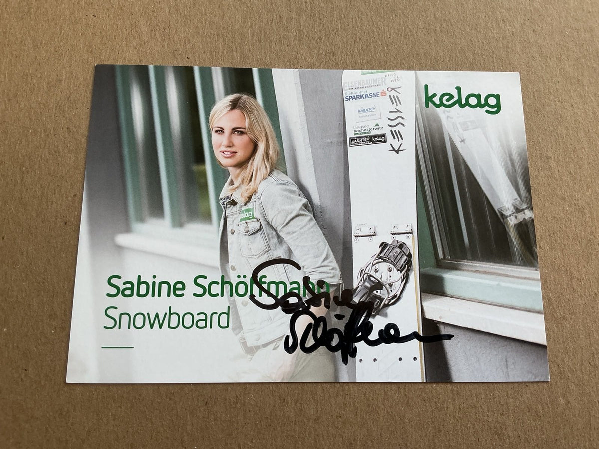 Sabine Schöffmann, Austria 🇦🇹 Snowboard Winter 2022/23 hand signed - Autographs-World