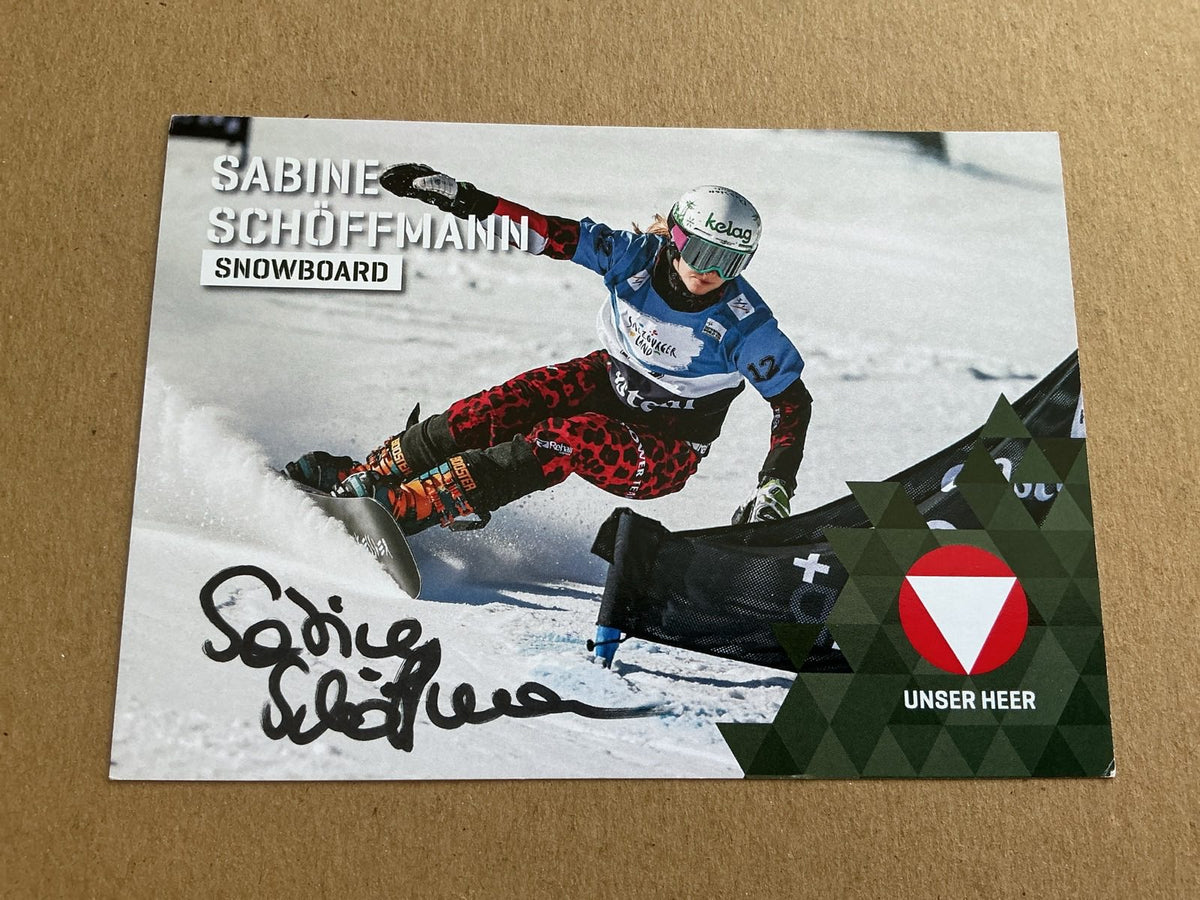 Sabine Schöffmann, Austria 🇦🇹 Snowboard Winter 2022/23 hand signed - Autographs-World