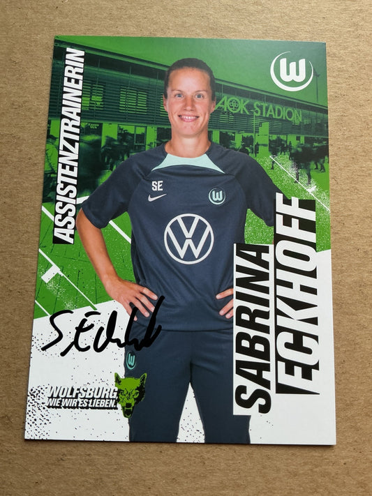 Sabrina Eckhoff, Germany 🇩🇪 VfL Wolfsburg 2023/24 hand signed - Autographs-World