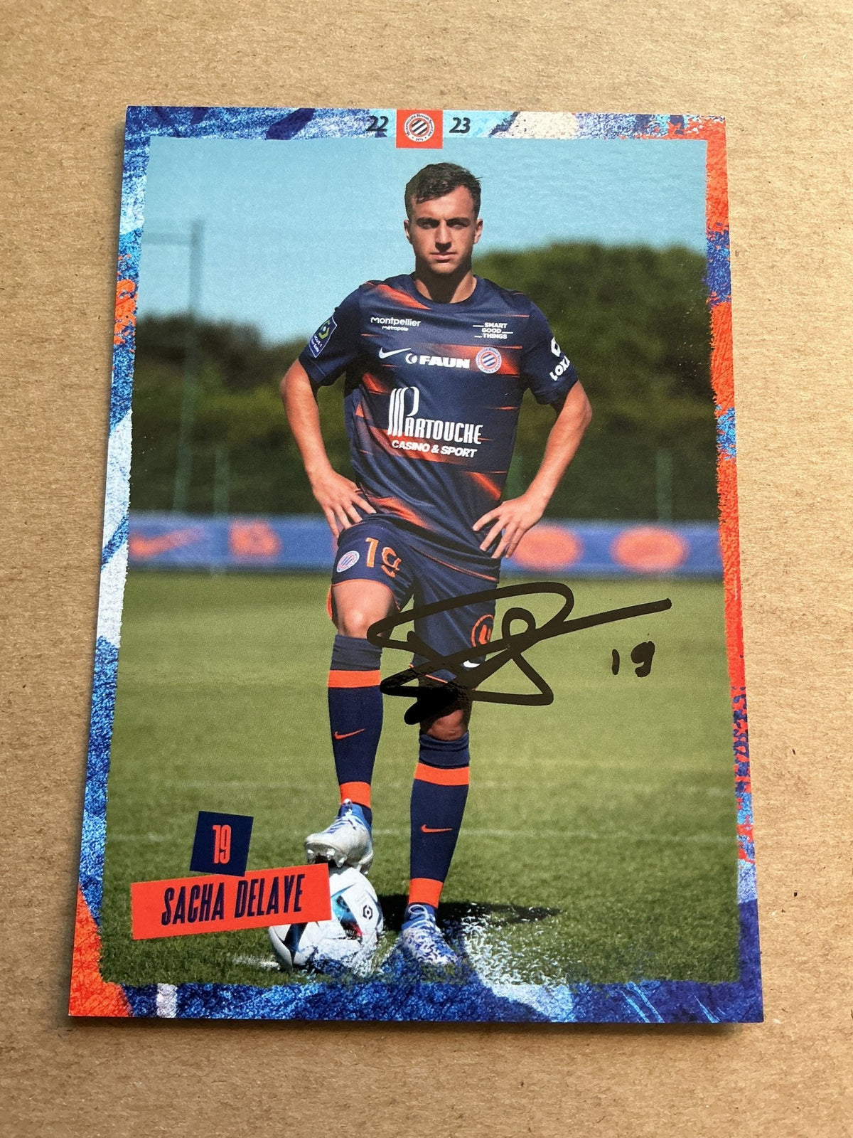 Sacha Delaye, France 🇫🇷 Montpellier HSC 2022/23 hand signed - Autographs-World