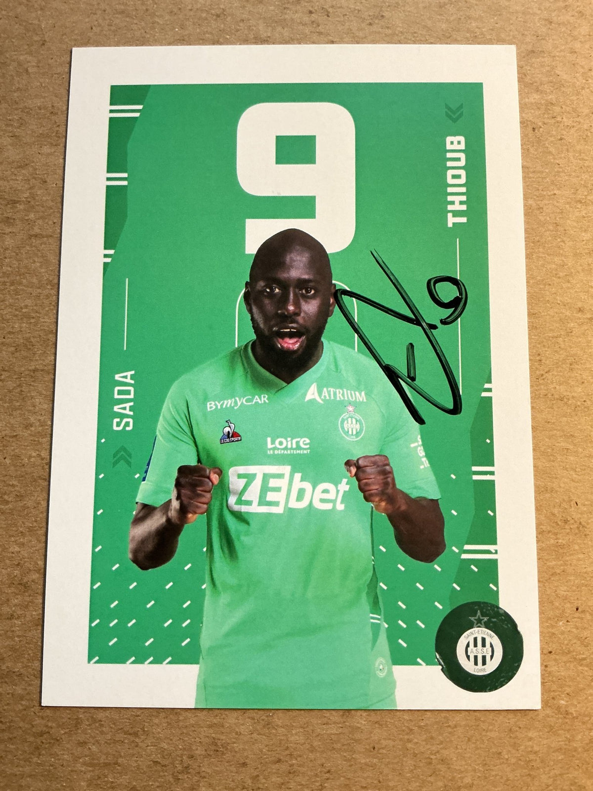 Sada Thioub, Senegal 🇸🇳 AS Saint-Étienne 2021/22 hand signed - Autographs-World