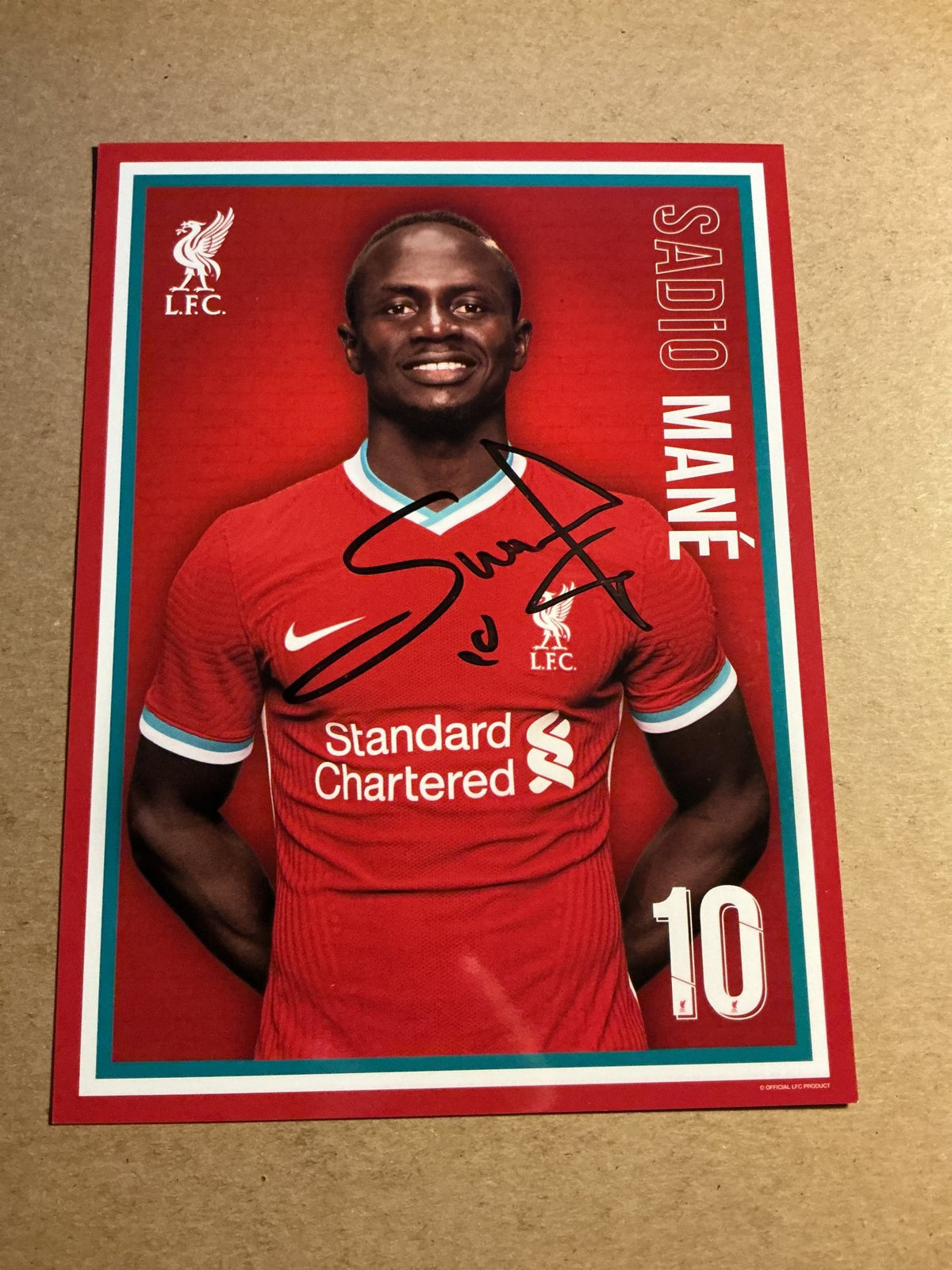 Sadio Mané, Senegal 🇸🇳 Liverpool FC 2020/21 hand signed - Autographs-World