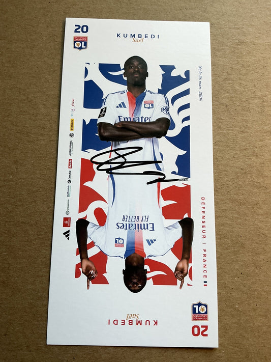 Sael Kumbedi, France 🇫🇷 Olympique Lyon 2024/25 hand signed - Autographs-World