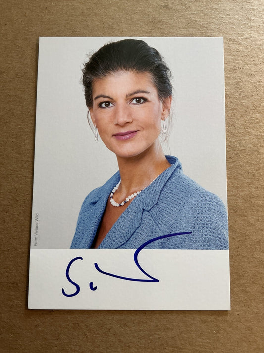 Sahra Wagenknecht, Germany 🇩🇪 Member of Parlament 2025 hand signed - Autographs-World