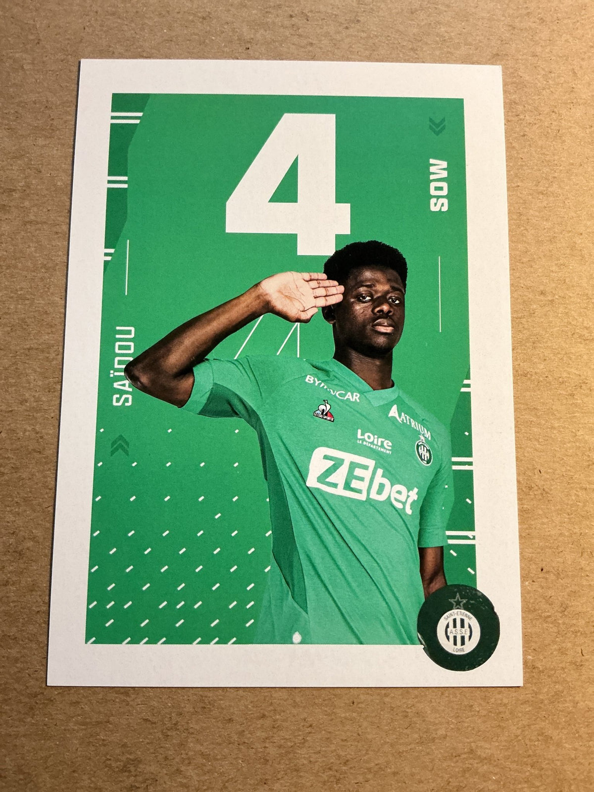 Saïdou Sow, Guinea 🇬🇳 AS Saint-Étienne 2021/22 hand signed - Autographs-World