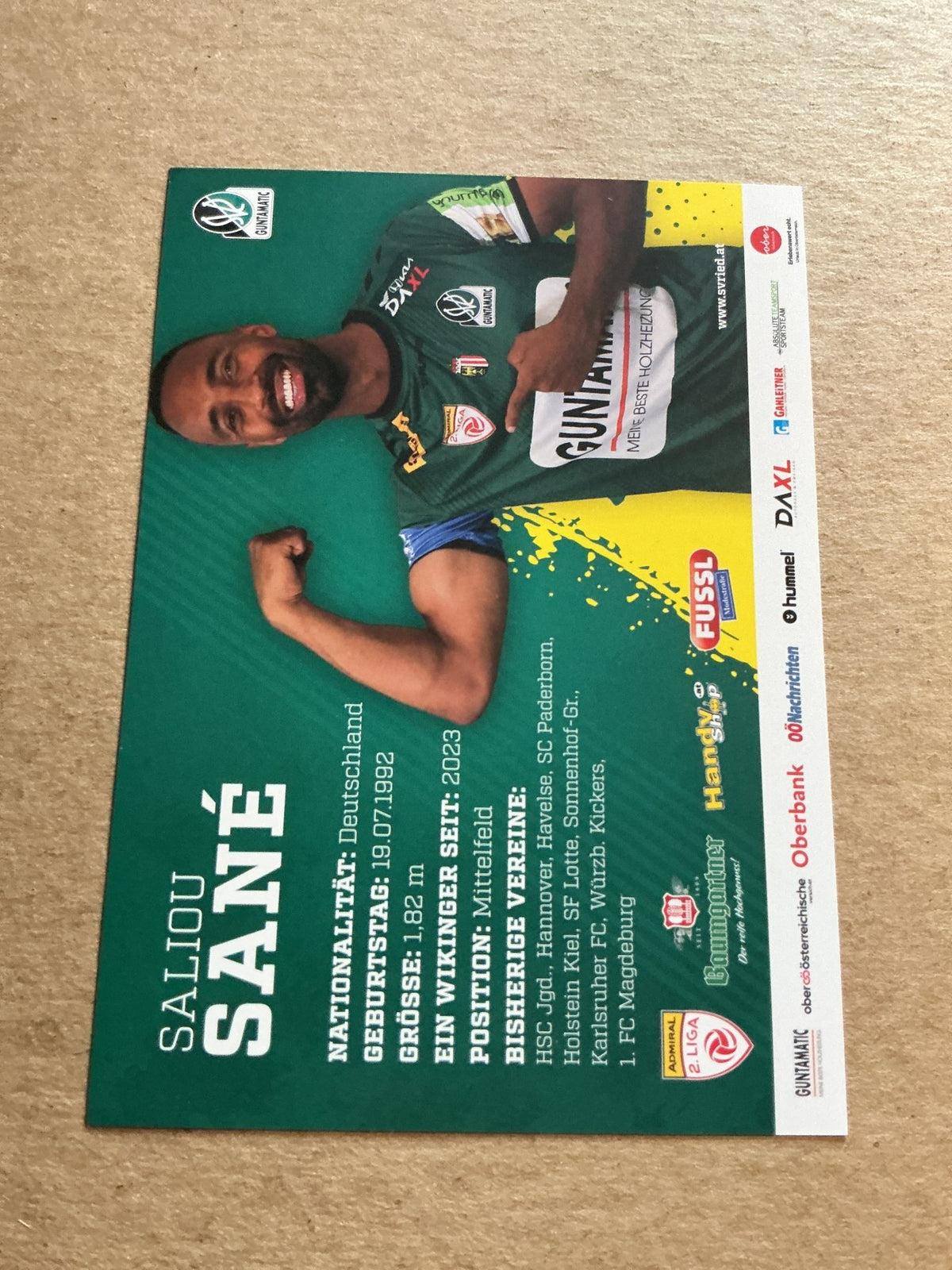 Saliou Sane, Germany 🇩🇪 SV Ried 2024/25 hand signed - Autographs-World