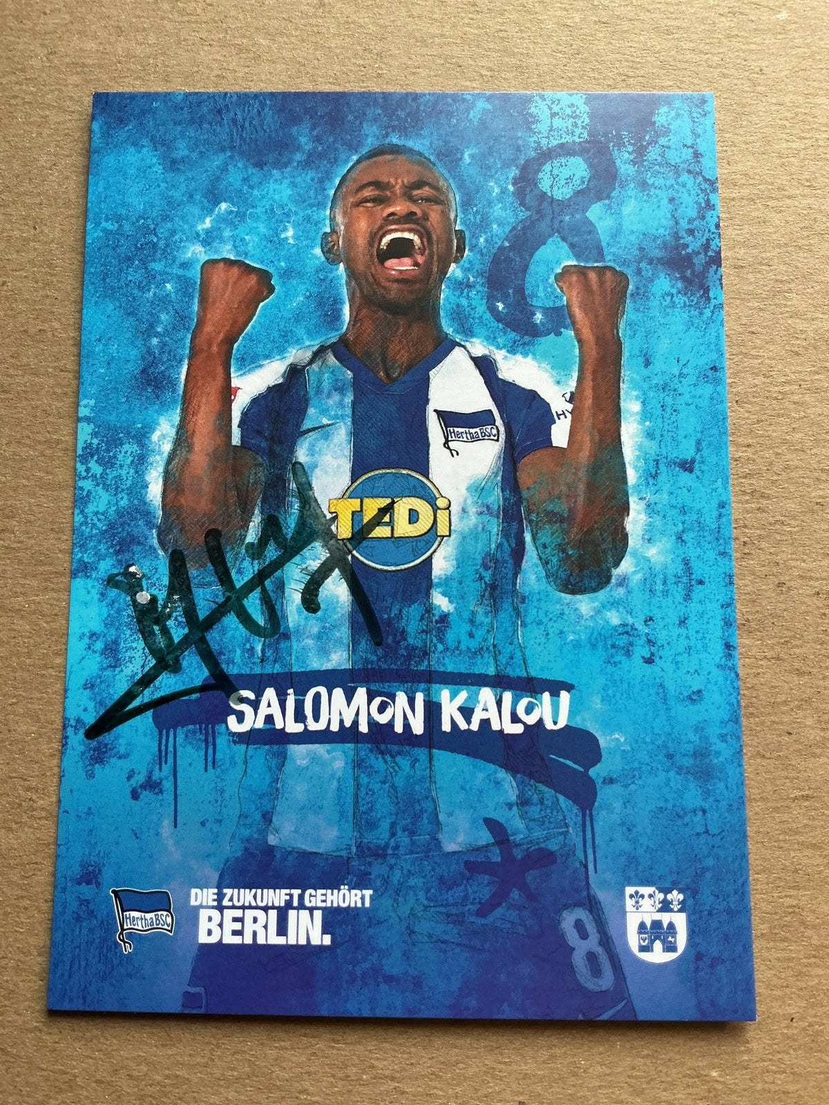 Salomon Kalou, Ivory Coast 🇨🇮 Hertha BSC Berlin 2019/20 hand signed - Autographs-World
