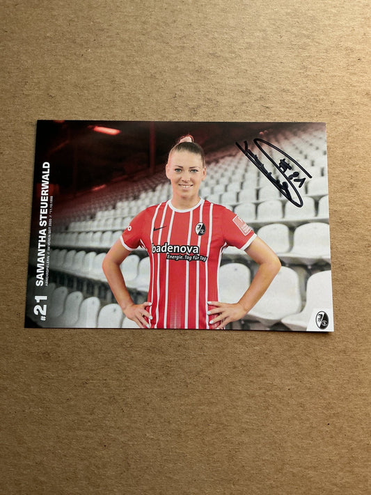 Samantha Steuerwald, Germany 🇩🇪 SC Freiburg 2022/23 hand signed - Autographs-World
