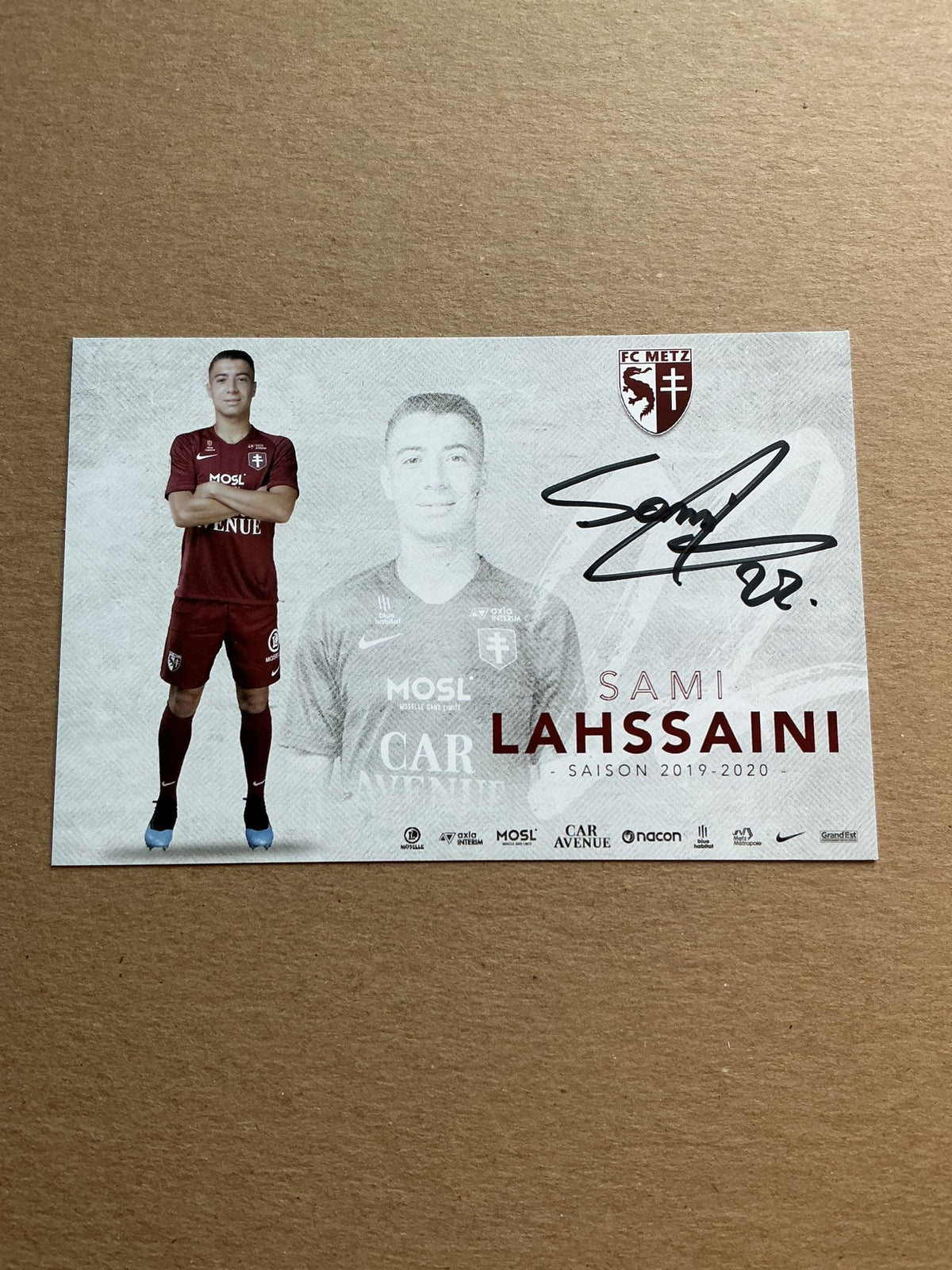 Sami Lahssaini, Belgium 🇧🇪 FC Metz 2019/20 hand signed - Autographs-World