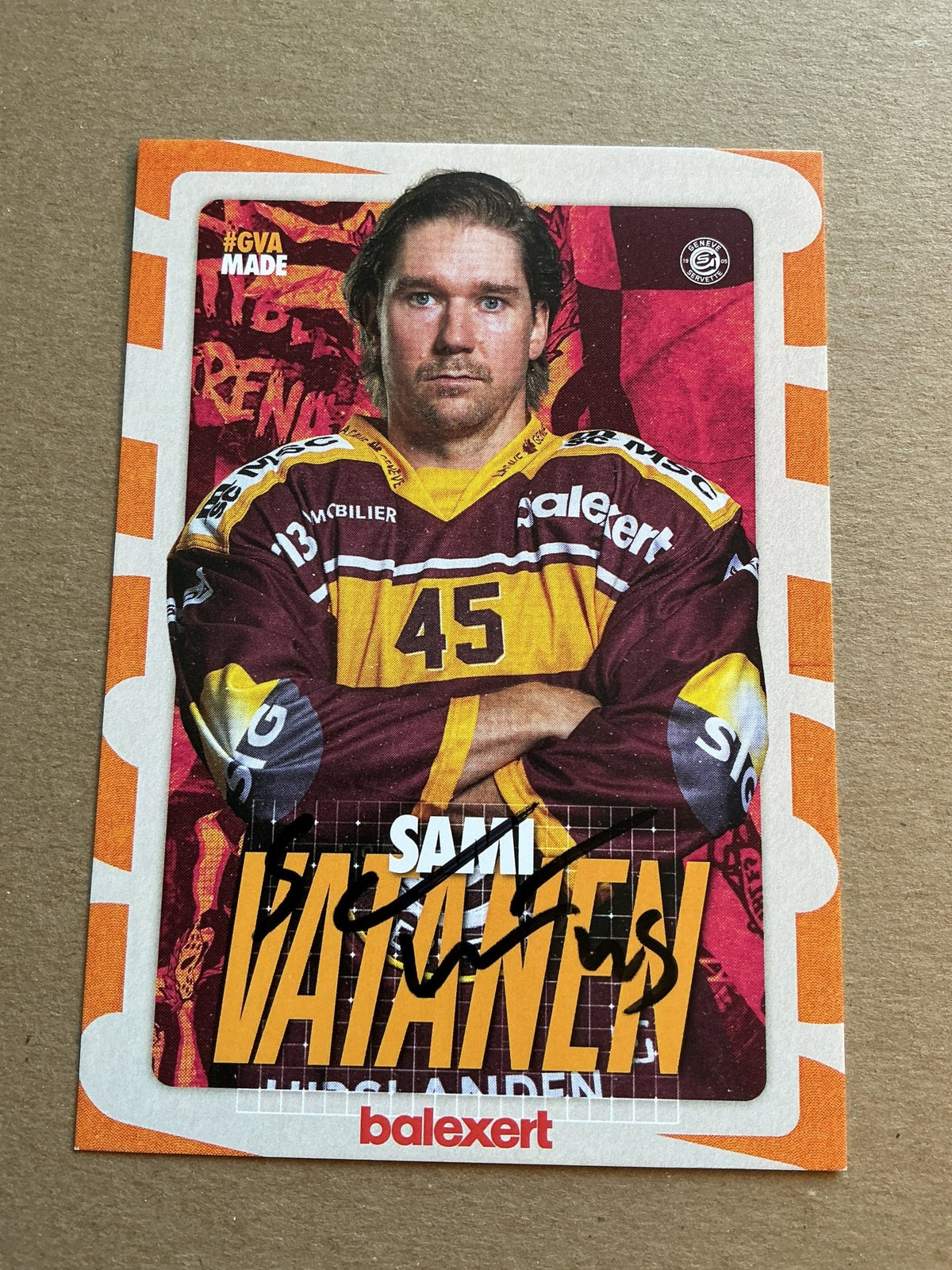 Sami Vatanen, Finland 🇫🇮 Geneve-Servette HC 2024/25 hand signed - Autographs-World