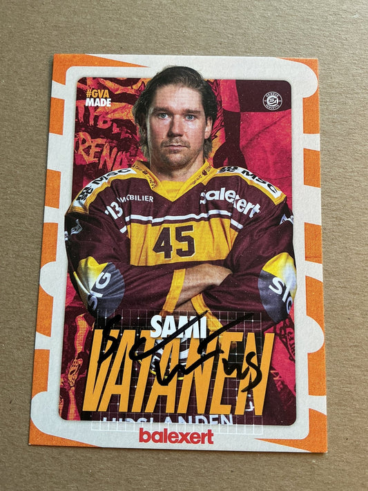Sami Vatanen, Finland 🇫🇮 Geneve-Servette HC 2024/25 hand signed - Autographs-World