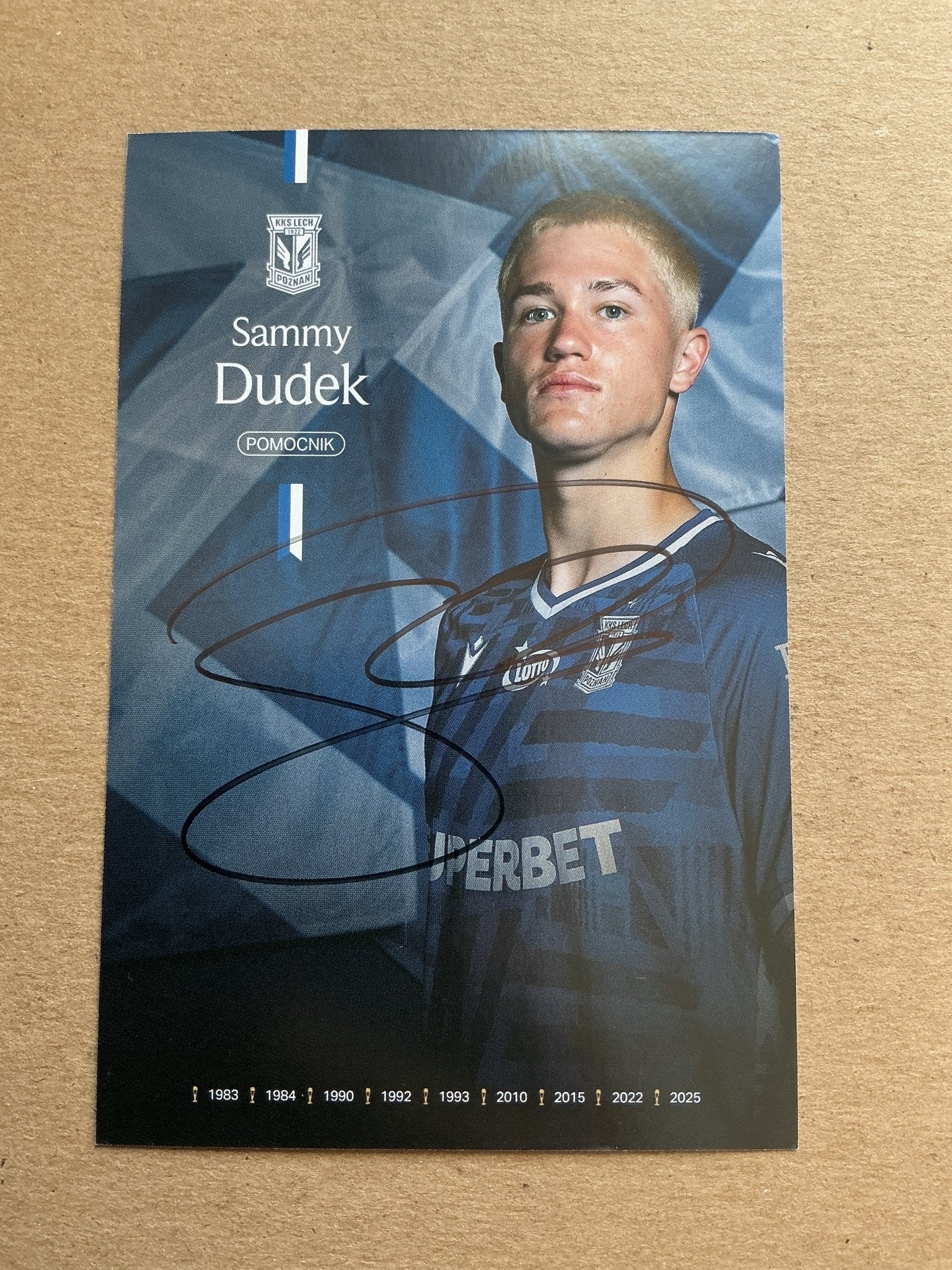 Sammy Dudek, Poland 🇵🇱 Lech Poznán 2025/26 hand signed - Autographs-World