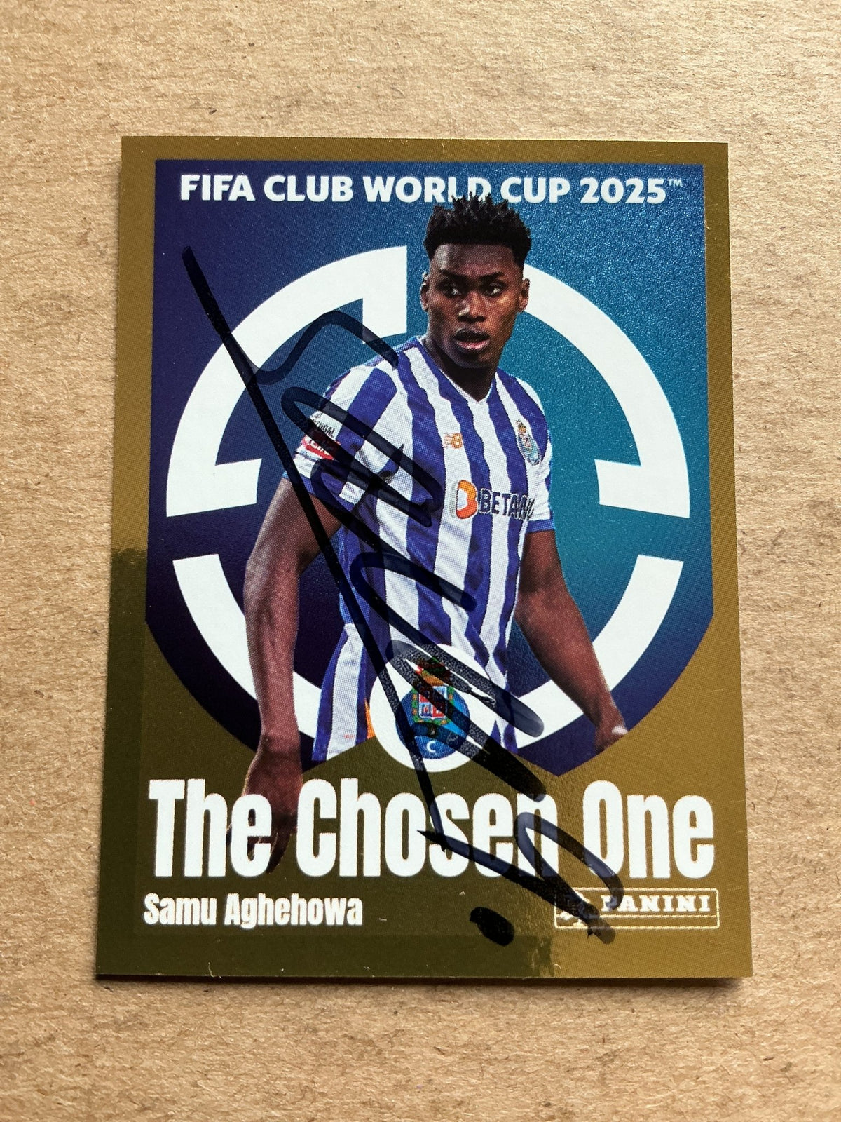 Samu Aghehowa, Spain 🇪🇸 FC Porto Club World Cup 2025 Panini hand signed - Autographs-World