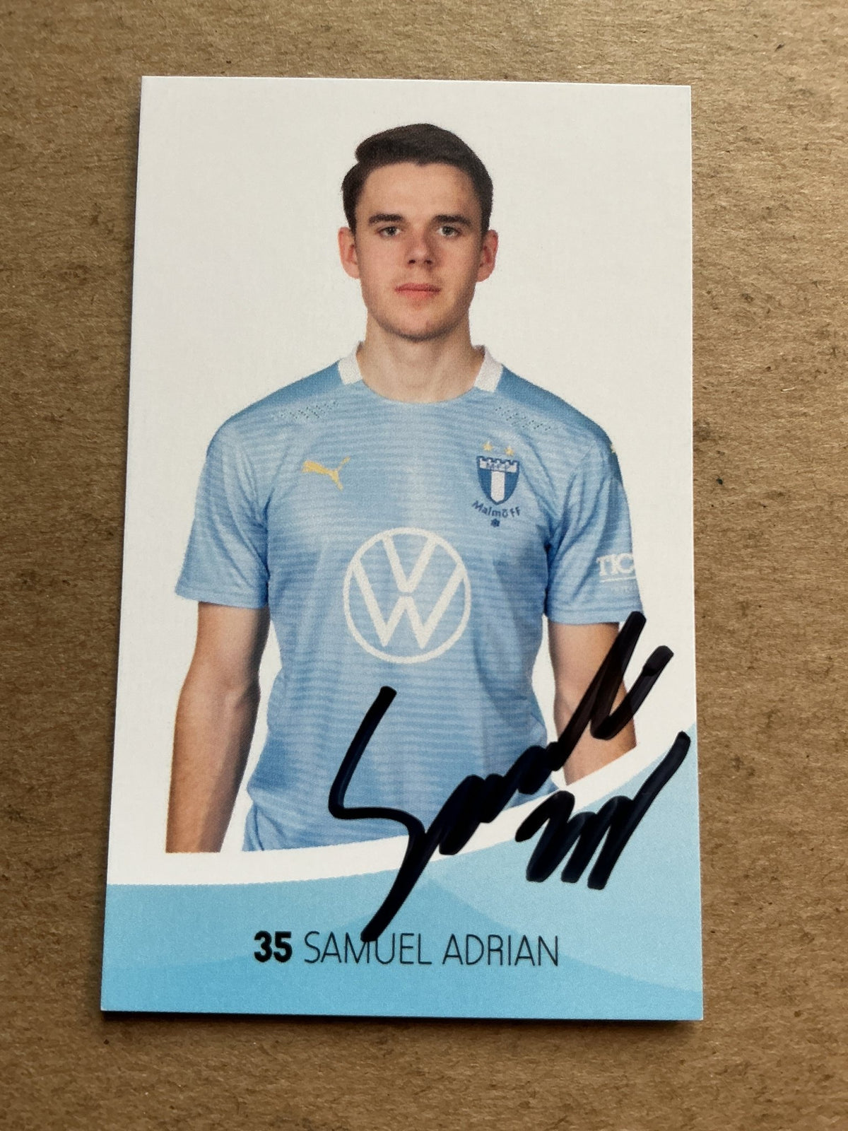 Samuel Adrian, Sweden 🇸🇪 Malmö FF 2020/21 hand signed - Autographs-World