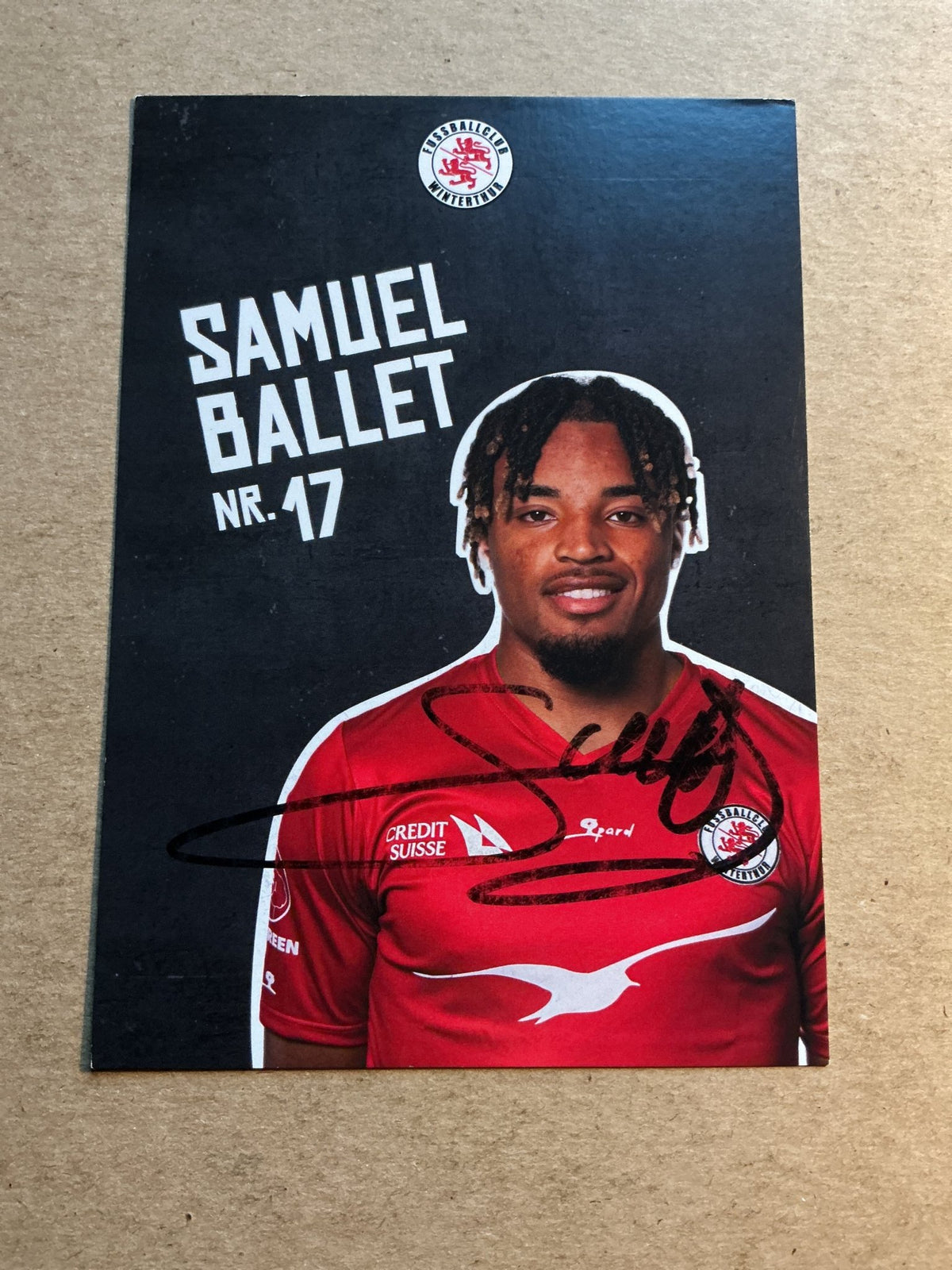 Samuel Ballet, Switzerland 🇨🇭 FC Winterthur 2022/23 hand signed - Autographs-World