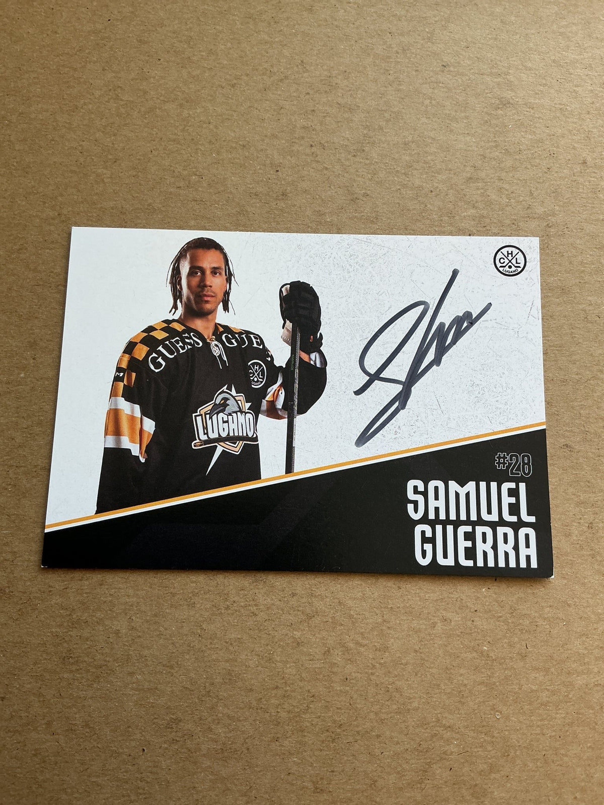 Samuel Guerra, Switzerland 🇨🇭 HC Lugano 2024/25 hand signed - Autographs-World