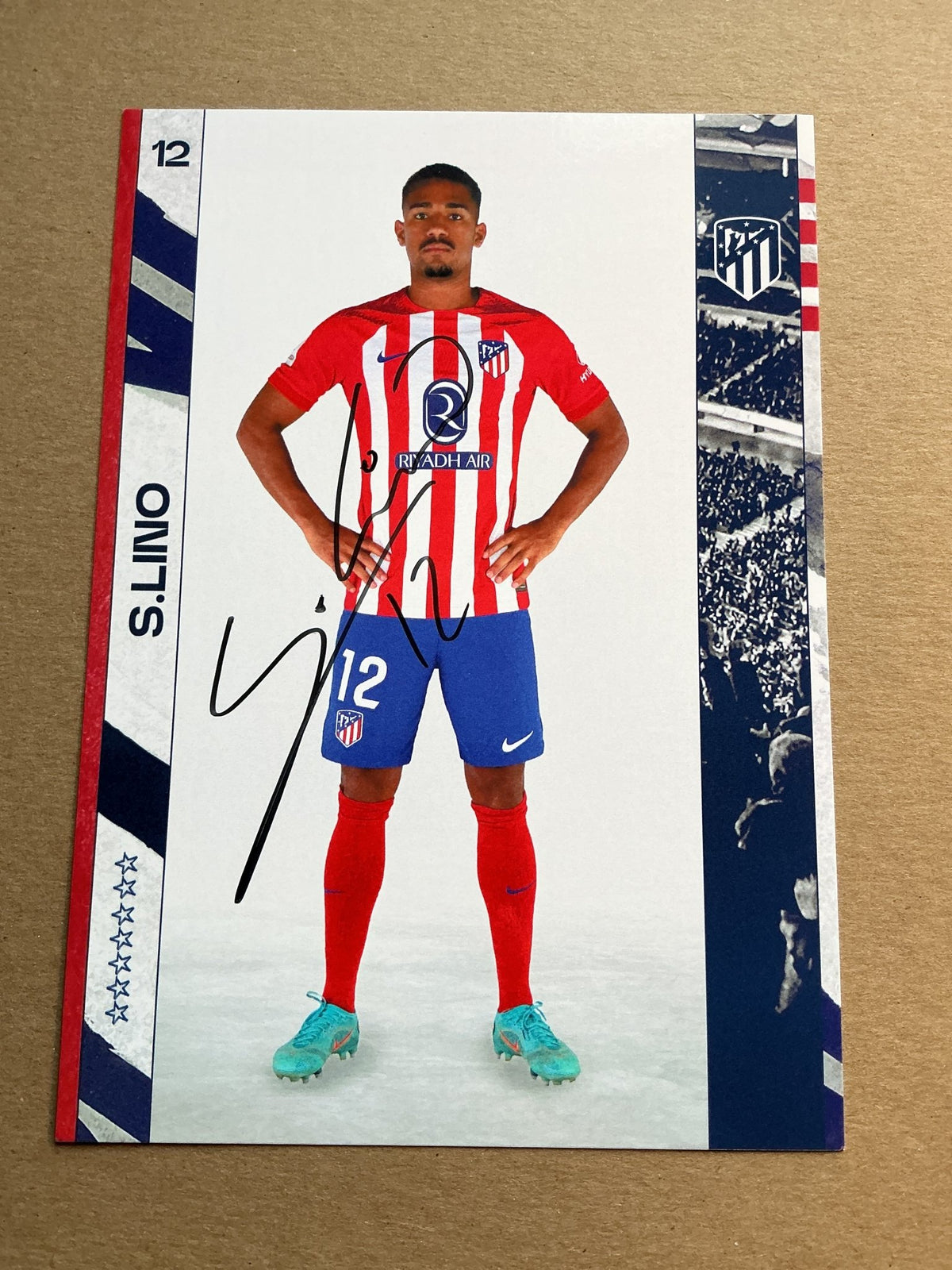 Samuel Lino, Brazil 🇧🇷 Atletico Madrid 2023/24 hand signed - Autographs-World