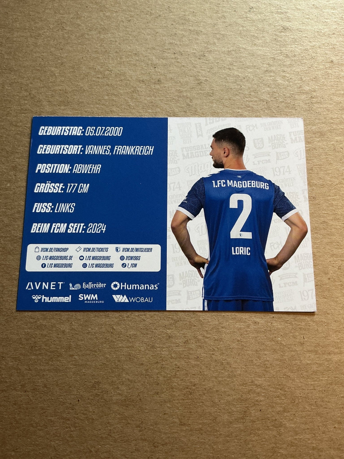 Samuel Loric, France 🇫🇷 1.FC Magdeburg 2024/25 hand signed - Autographs-World