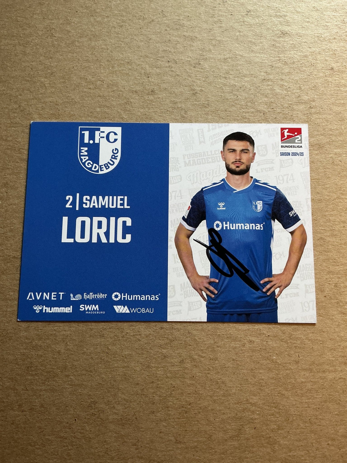 Samuel Loric, France 🇫🇷 1.FC Magdeburg 2024/25 hand signed - Autographs-World
