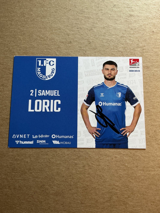 Samuel Loric, France 🇫🇷 1.FC Magdeburg 2024/25 hand signed - Autographs-World