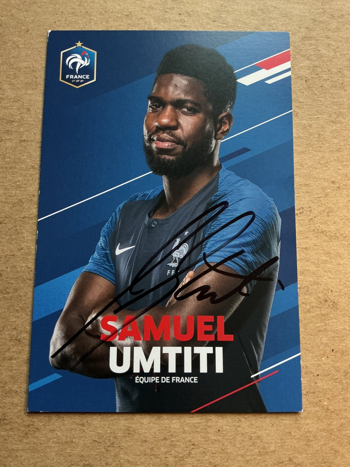 Samuel Umtiti, France 🇫🇷 FIFA World Cup 2018 hand signed - Autographs-World