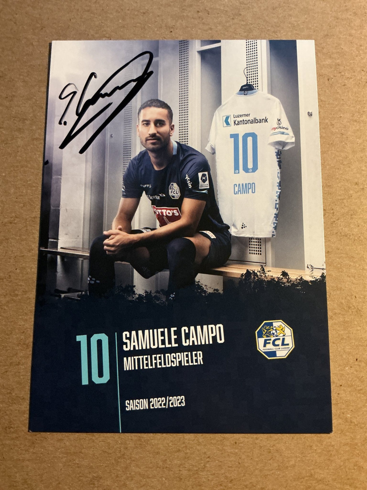 Samuele Campo, Switzerland 🇨🇭 FC Luzern 2022/23 hand signed - Autographs-World