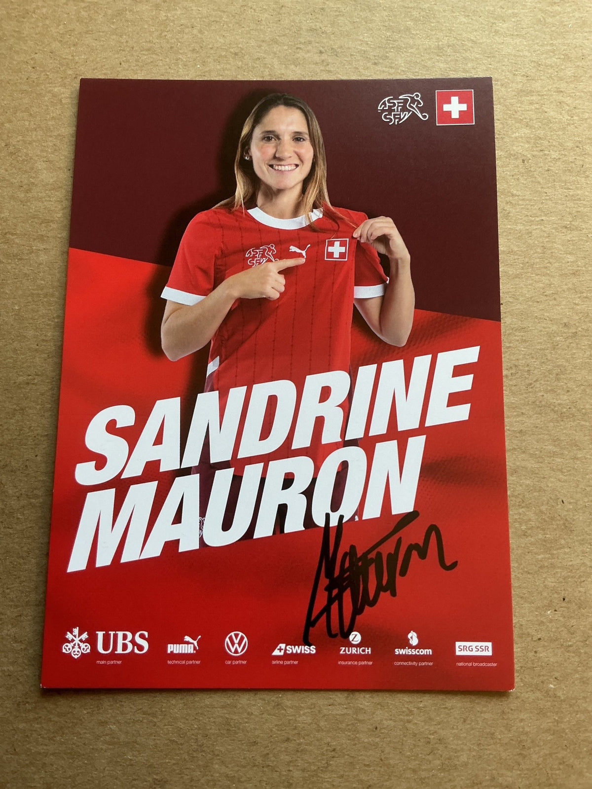 Sandrine Mauron, Switzerland 🇨🇭 UEFA Euro Cup 2025 hand signed - Autographs-World