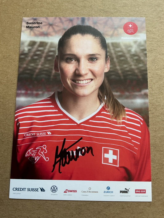 Sandrine Mauron, Switzerland 🇨🇭 Women’s World Cup 2023 hand signed - Autographs-World