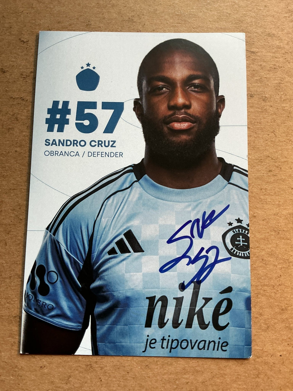 Sandro Cruz, Angola 🇦🇴 ŠK Slovan Bratislava 2025/26 hand signed - Autographs-World