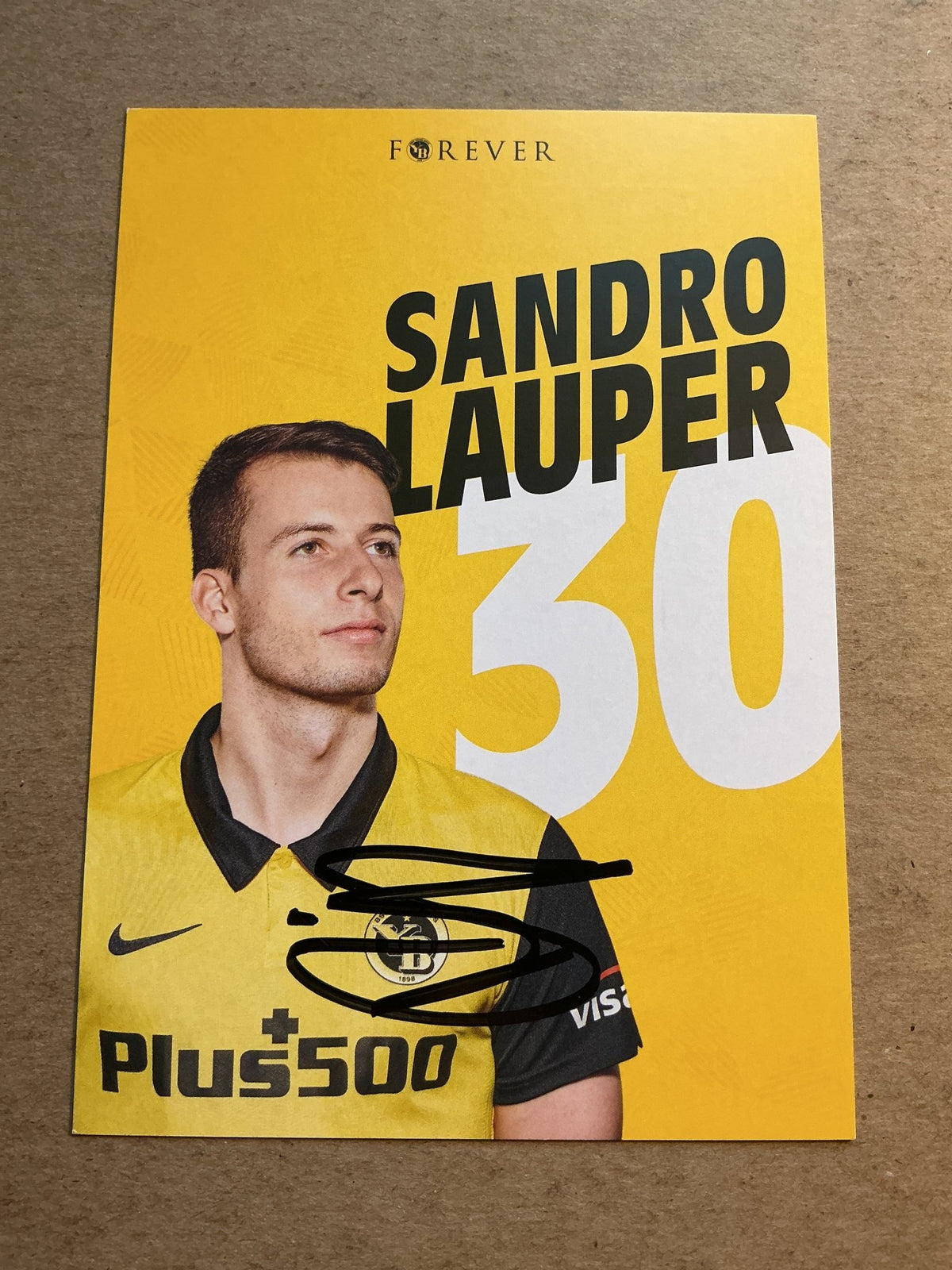 Sandro Lauper, Switzerland 🇨🇭 BSC Young Boys 2020/21 hand signed - Autographs-World