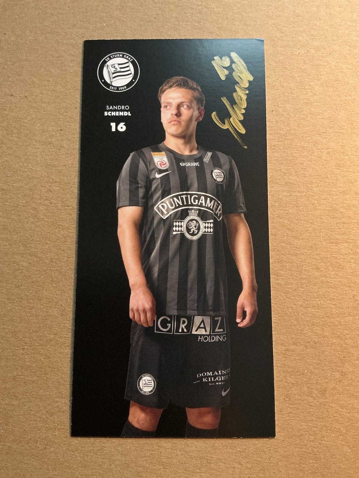 Sandro Schendl, Austria 🇦🇹 SK Sturm Graz 2021/22 hand signed - Autographs-World