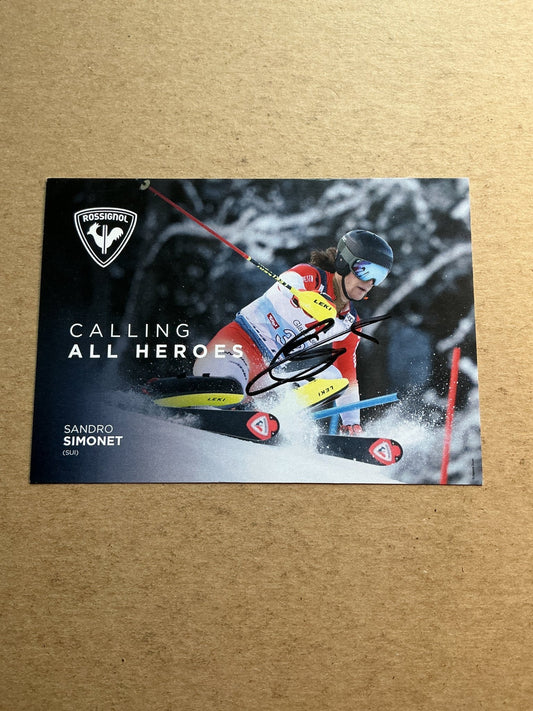 Sandro Simonet, Switzerland 🇨🇭 Alpine Winter 2025/26 hand signed - Autographs-World