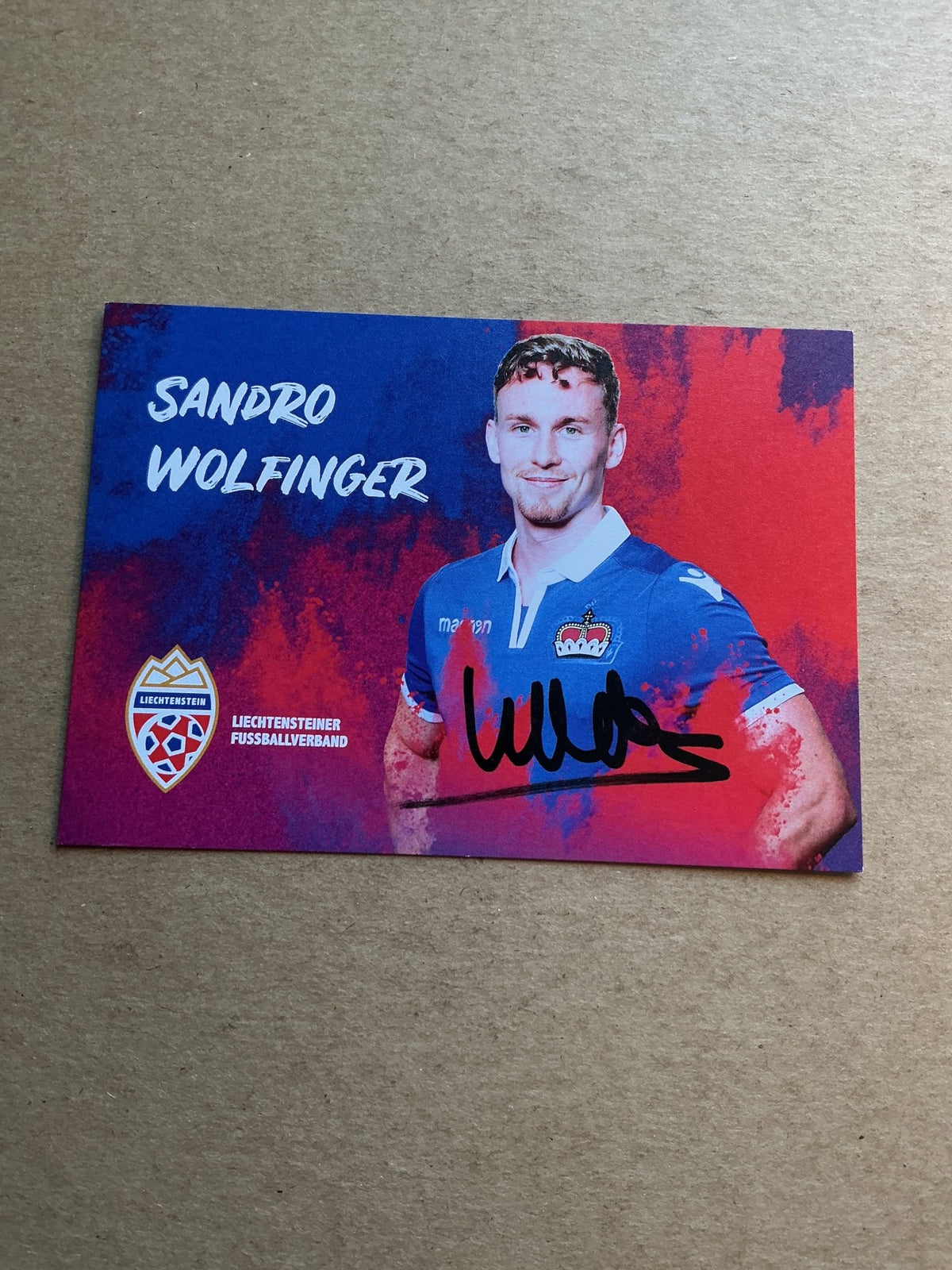 Sandro Wolfinger, Liechtenstein 🇱🇮 2025 hand signed - Autographs-World