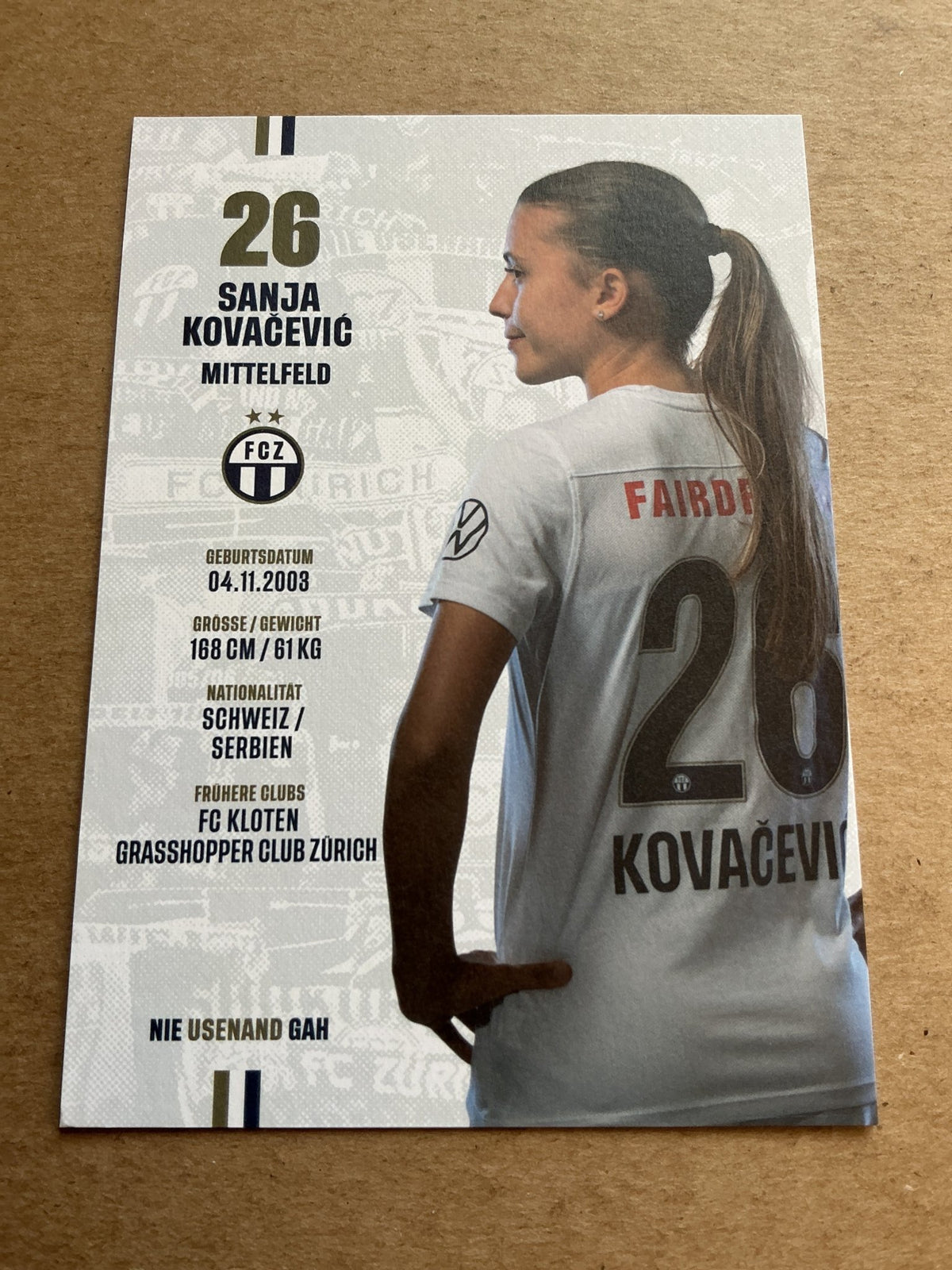 Sanja Kovačević, Switzerland 🇨🇭 FC Zürich 2023/24 hand signed - Autographs-World