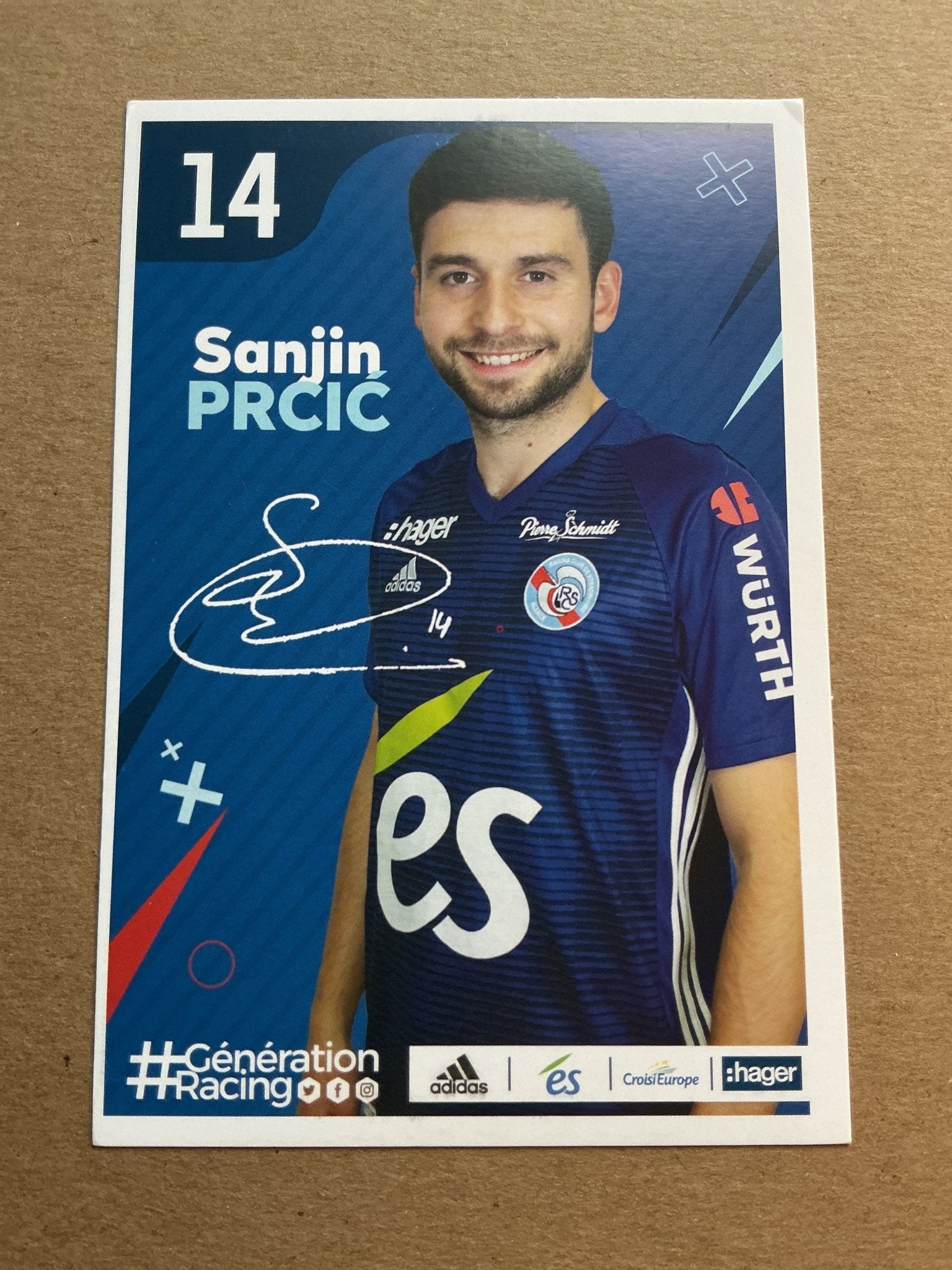 Sanjin Prcić, Bosnia 🇧🇦 RC Strasbourg 2019/20 hand signed - Autographs-World
