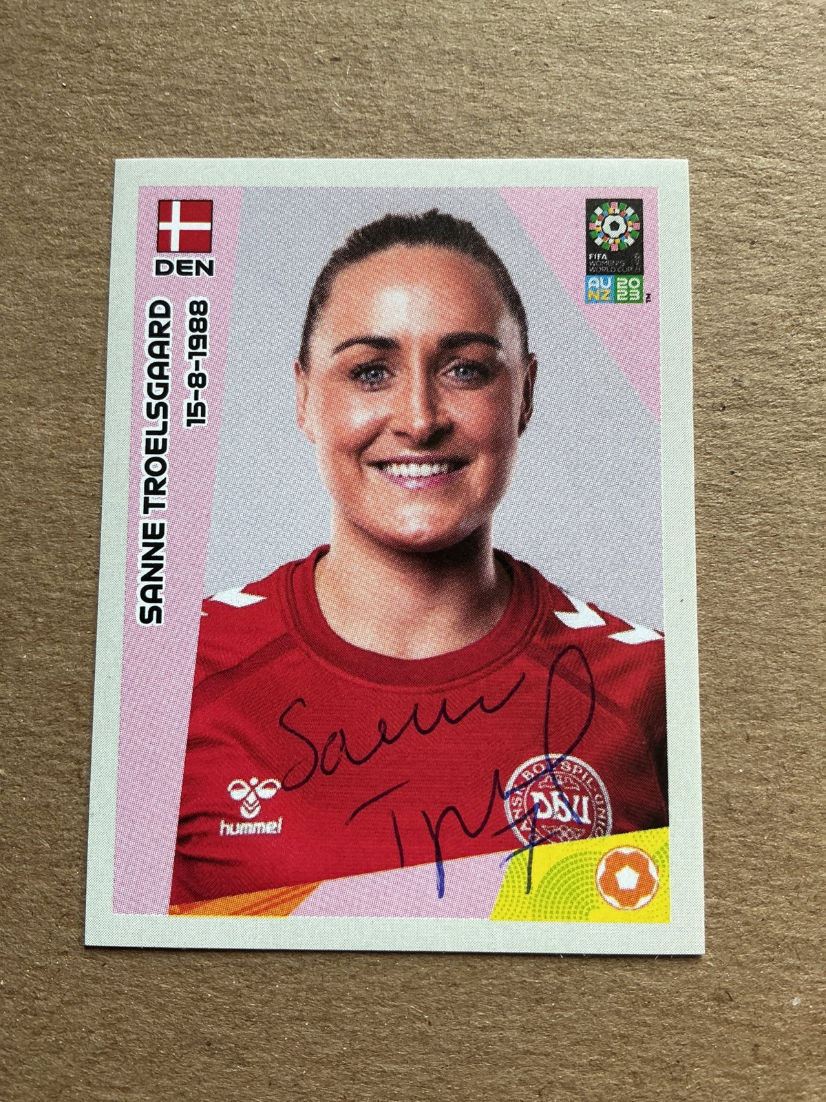 Sanne Troelsgaard, Denmark 🇩🇰 FIFA Women’s World Cup 2023 Panini hand signed - Autographs-World