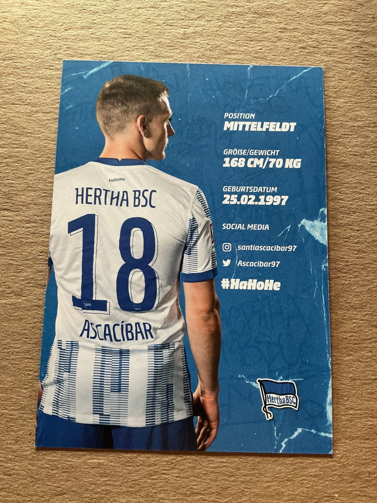 Santiago Ascacíbar, Argentina 🇦🇷 Hertha BSC Berlin 2021/22 hand signed - Autographs-World
