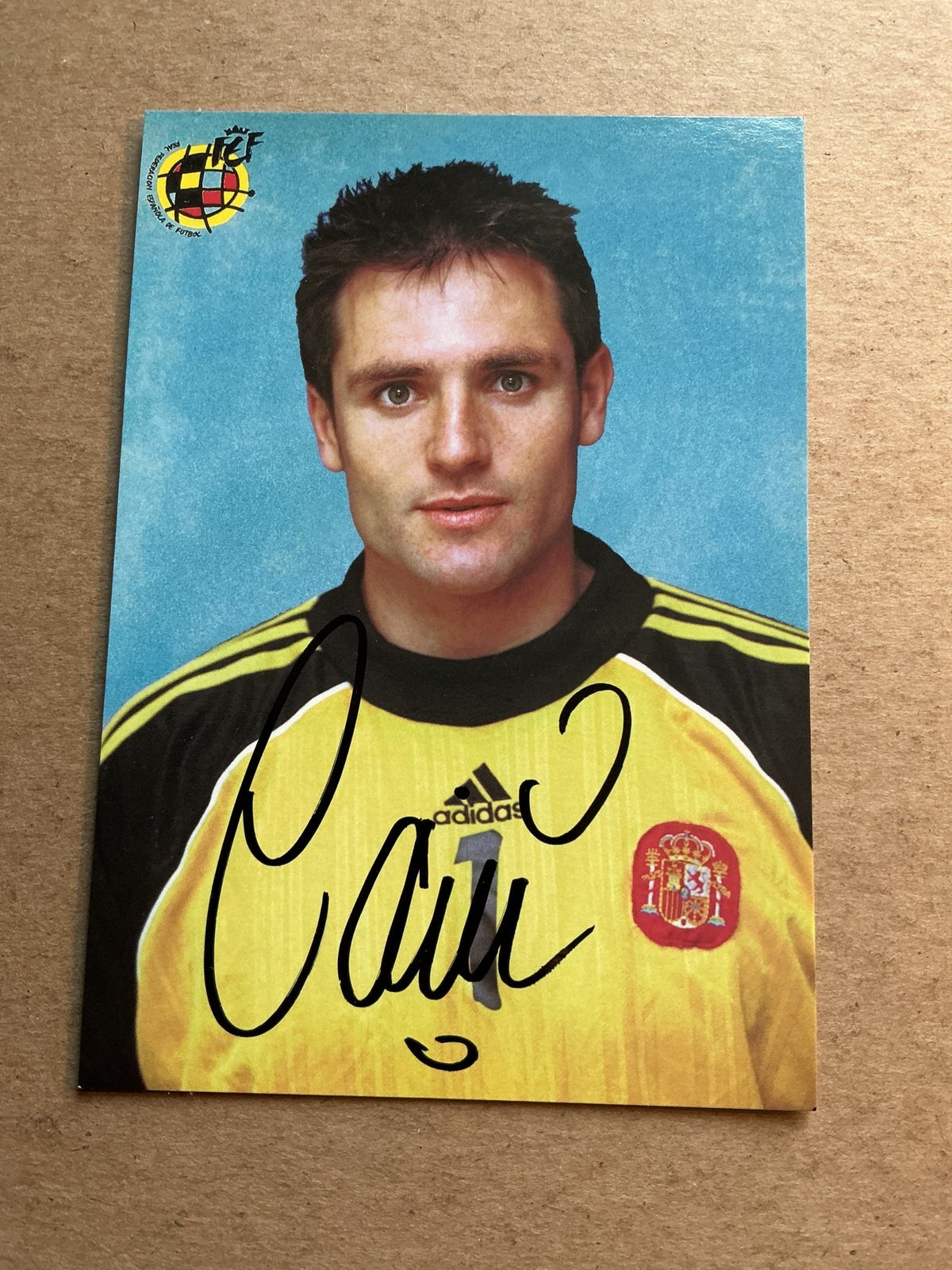 Santiago Cañizares, Spain 🇪🇸 UEFA Euro Cup 2000 hand signed - Autographs-World