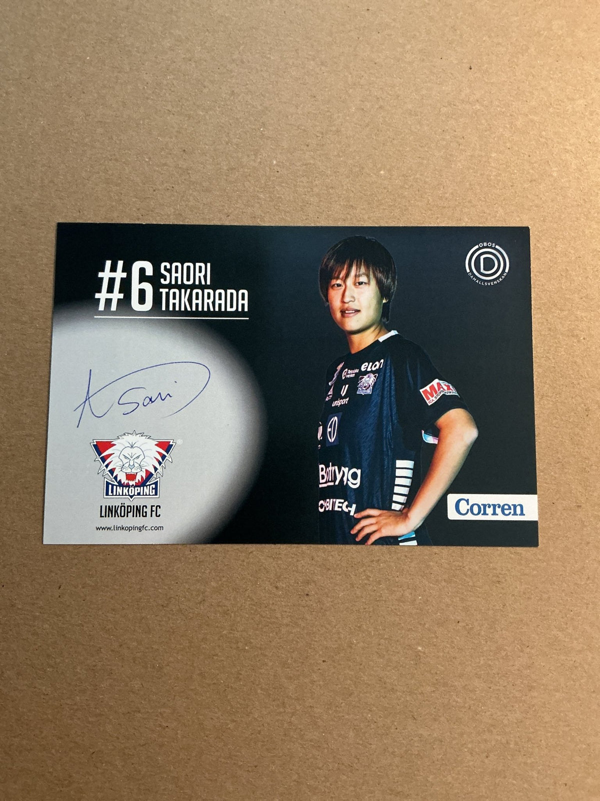 Saori Takarada, Japan 🇯🇵 Linköping FC 2021/22 hand signed - Autographs-World