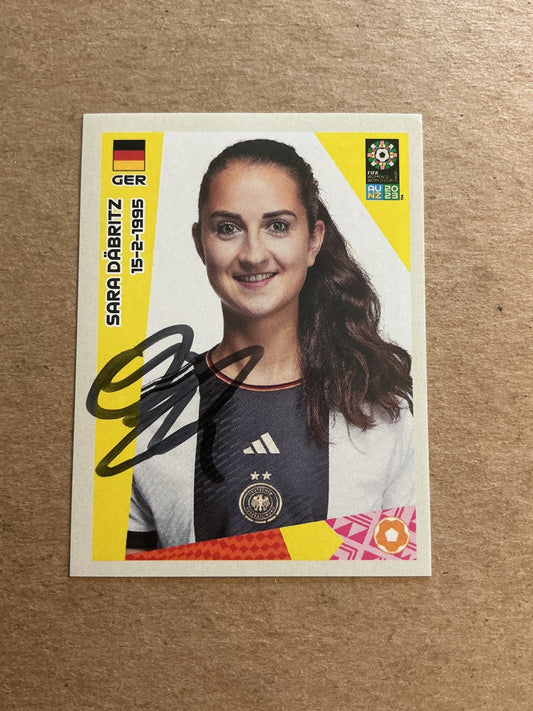 Sara Däbritz, Germany 🇩🇪 FIFA Women’s World Cup 2023 Panini hand signed - Autographs-World
