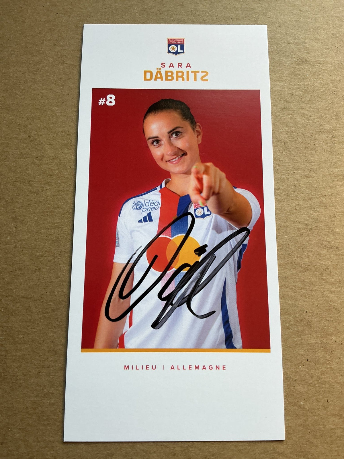 Sara Däbritz, Germany 🇩🇪 Olympique Lyon 2024/25 hand signed - Autographs-World